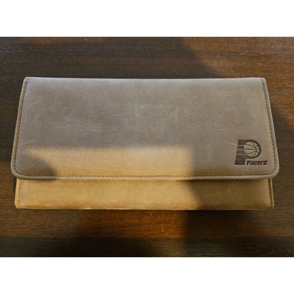 NFL Licensed Pacers Embossed Leather‎ Wallet & Checkbook Holder NEW